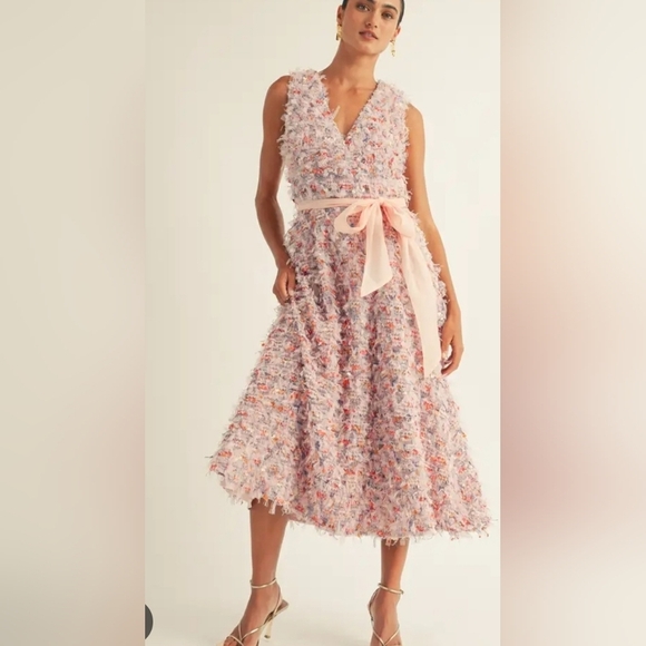 Just Me Dresses & Skirts - Just Me New In Poly Fringe Colorful Tulle Dress Small PTP 19